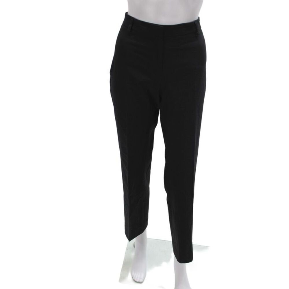 Gunex Womens Dress Pants Black Cotton Button Classic Fall Size 8